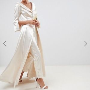 ASOS - wedding satin jacket and tapered pants